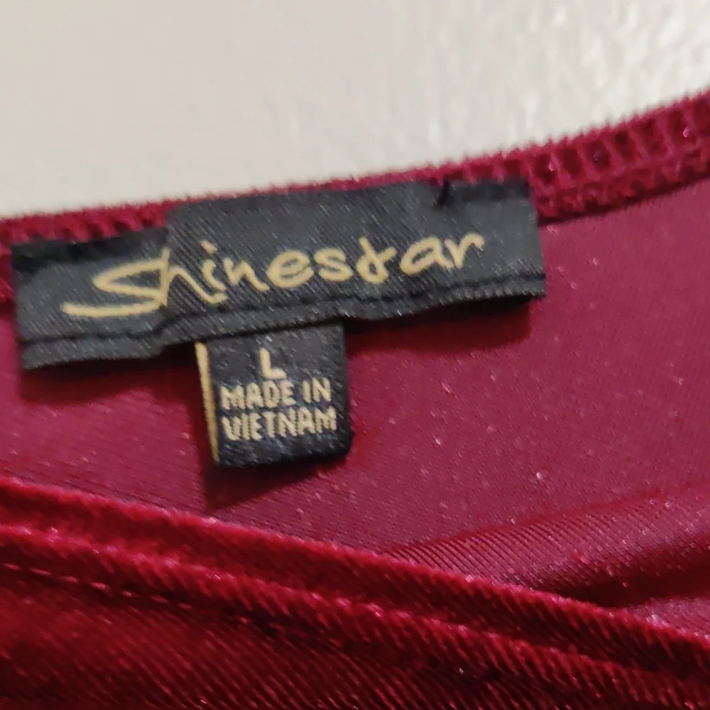 Shinestar Burgundy Velvet One-Shoulder Bodysuit - Picture 2 of 5